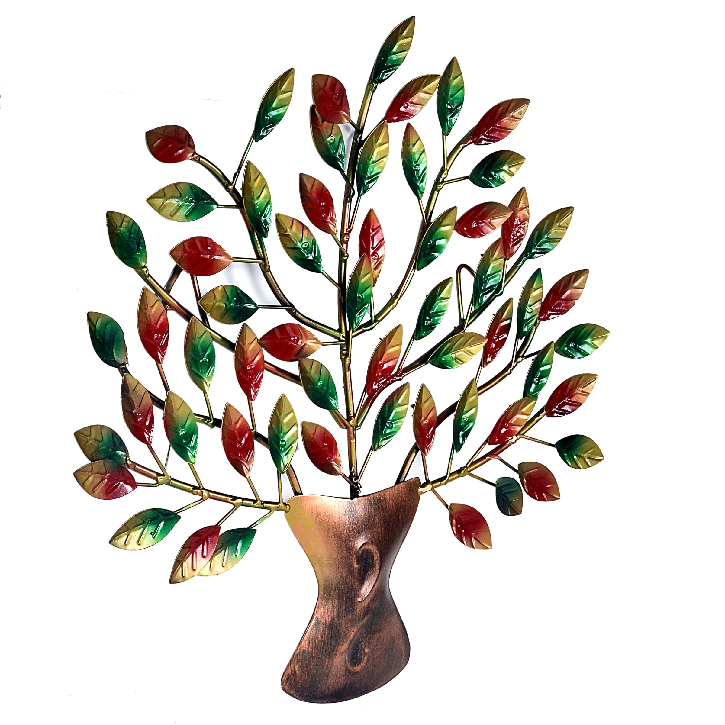 AONA Metal Tree Wall Hanging Decorative Showpiece Wall Decor Home Decor Handicraft Designed Multicolour Height 16 Inches